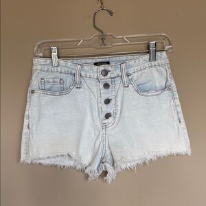 Wild Fable Light Blue Jean Shorts with Frayed Hem